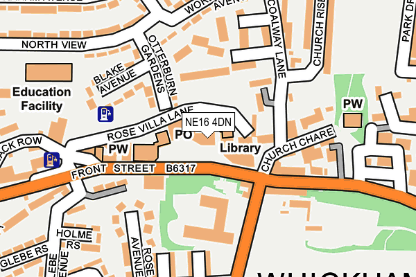NE16 4DN map - OS OpenMap – Local (Ordnance Survey)