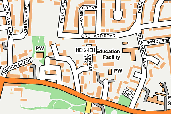 NE16 4EH map - OS OpenMap – Local (Ordnance Survey)