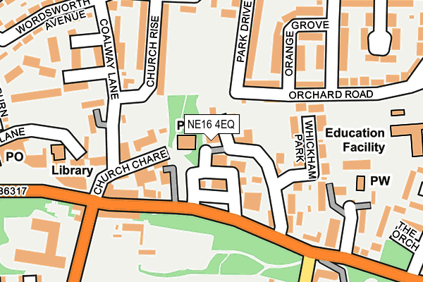 NE16 4EQ map - OS OpenMap – Local (Ordnance Survey)