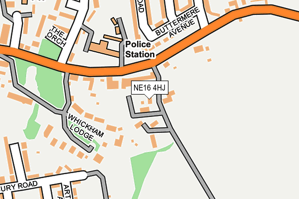 NE16 4HJ map - OS OpenMap – Local (Ordnance Survey)
