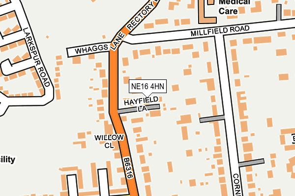 NE16 4HN map - OS OpenMap – Local (Ordnance Survey)