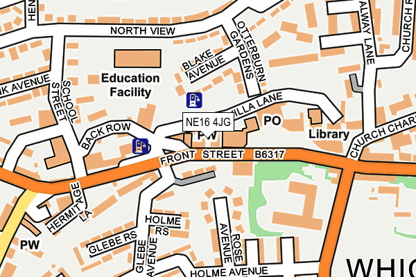 NE16 4JG map - OS OpenMap – Local (Ordnance Survey)