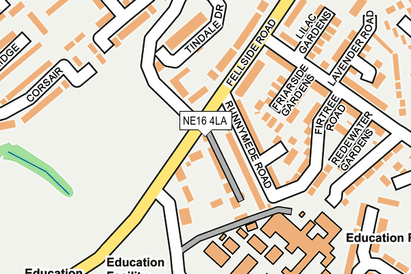 NE16 4LA map - OS OpenMap – Local (Ordnance Survey)