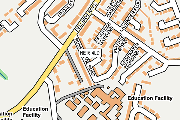 NE16 4LD map - OS OpenMap – Local (Ordnance Survey)