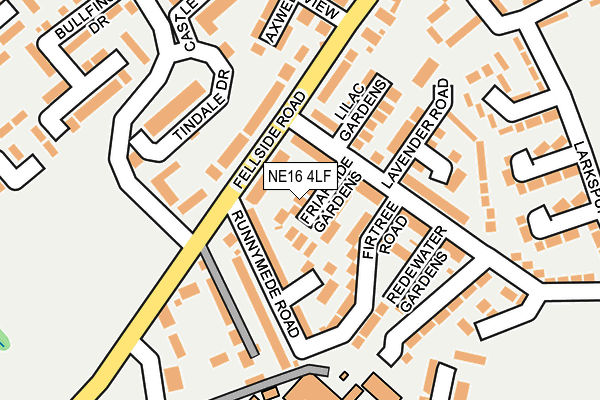 NE16 4LF map - OS OpenMap – Local (Ordnance Survey)