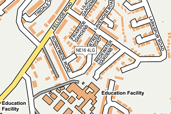 NE16 4LG map - OS OpenMap – Local (Ordnance Survey)