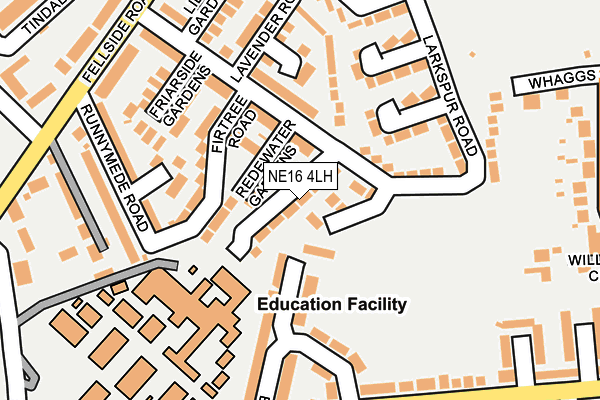 NE16 4LH map - OS OpenMap – Local (Ordnance Survey)