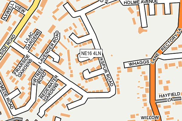 NE16 4LN map - OS OpenMap – Local (Ordnance Survey)