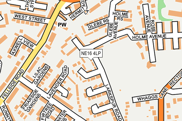 NE16 4LP map - OS OpenMap – Local (Ordnance Survey)