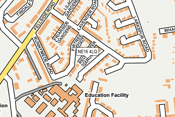 NE16 4LQ map - OS OpenMap – Local (Ordnance Survey)