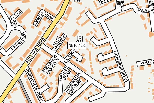 NE16 4LR map - OS OpenMap – Local (Ordnance Survey)