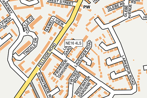 NE16 4LS map - OS OpenMap – Local (Ordnance Survey)