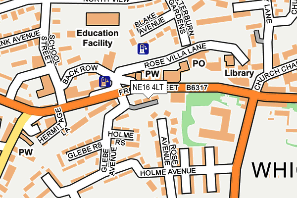NE16 4LT map - OS OpenMap – Local (Ordnance Survey)