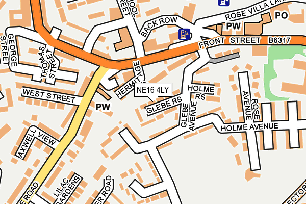 NE16 4LY map - OS OpenMap – Local (Ordnance Survey)
