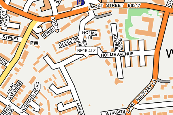 NE16 4LZ map - OS OpenMap – Local (Ordnance Survey)