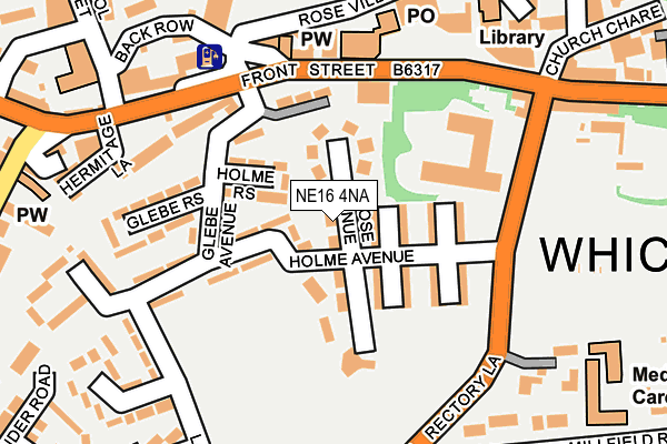 NE16 4NA map - OS OpenMap – Local (Ordnance Survey)