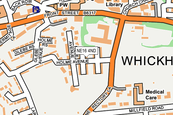 NE16 4ND map - OS OpenMap – Local (Ordnance Survey)