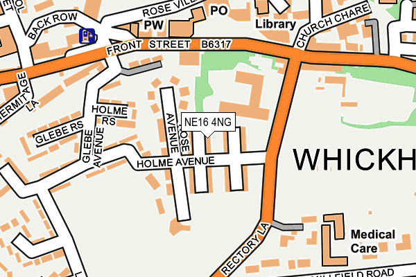 NE16 4NG map - OS OpenMap – Local (Ordnance Survey)