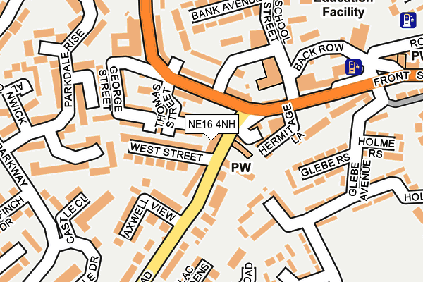 NE16 4NH map - OS OpenMap – Local (Ordnance Survey)