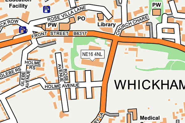 NE16 4NL map - OS OpenMap – Local (Ordnance Survey)