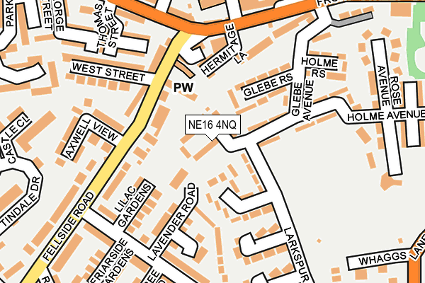 NE16 4NQ map - OS OpenMap – Local (Ordnance Survey)