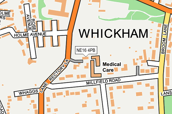 NE16 4PB map - OS OpenMap – Local (Ordnance Survey)