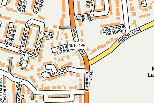 NE16 4PP map - OS OpenMap – Local (Ordnance Survey)