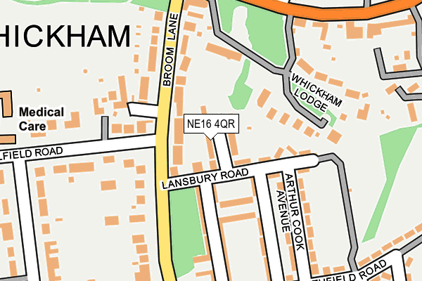 NE16 4QR map - OS OpenMap – Local (Ordnance Survey)