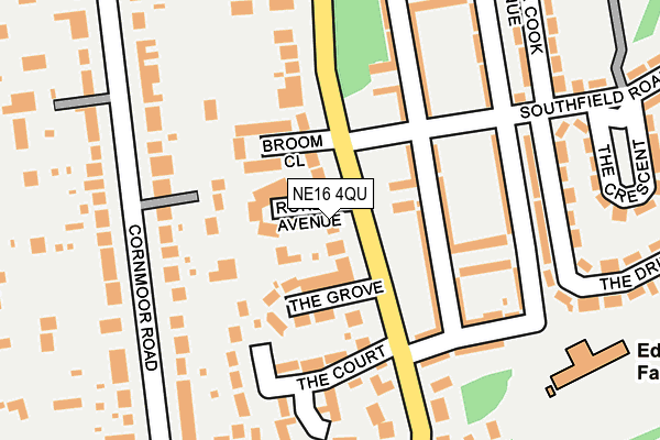 NE16 4QU map - OS OpenMap – Local (Ordnance Survey)