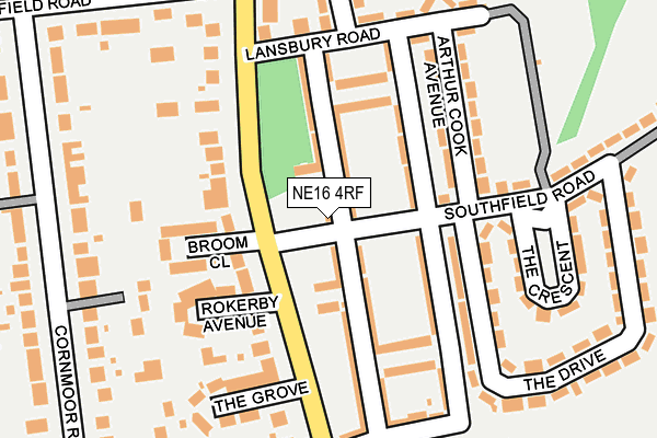 NE16 4RF map - OS OpenMap – Local (Ordnance Survey)