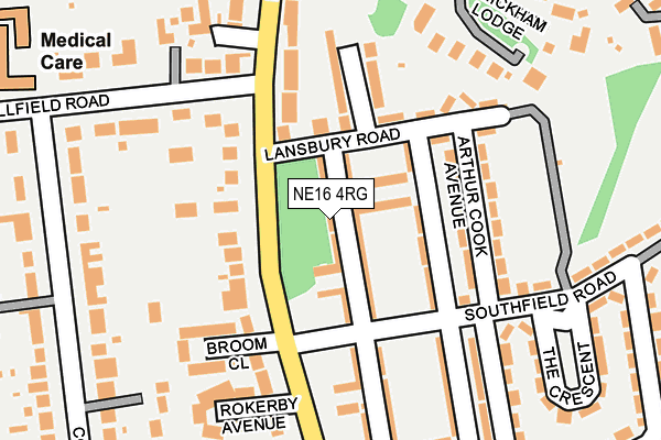 NE16 4RG map - OS OpenMap – Local (Ordnance Survey)