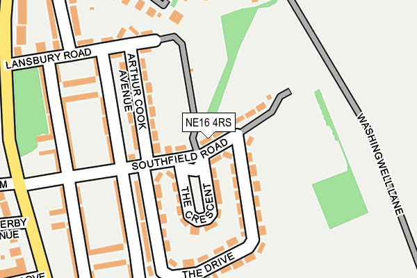 NE16 4RS map - OS OpenMap – Local (Ordnance Survey)