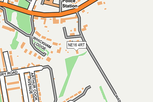 NE16 4RT map - OS OpenMap – Local (Ordnance Survey)