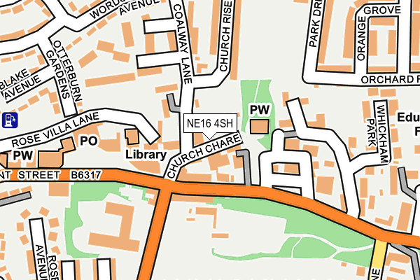 NE16 4SH map - OS OpenMap – Local (Ordnance Survey)