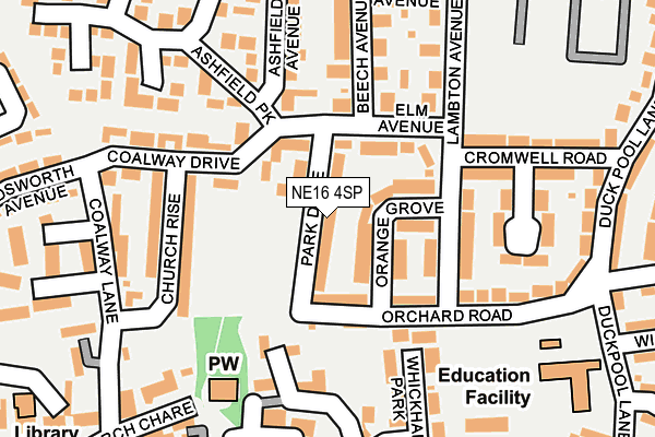 NE16 4SP map - OS OpenMap – Local (Ordnance Survey)