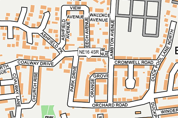 NE16 4SR map - OS OpenMap – Local (Ordnance Survey)