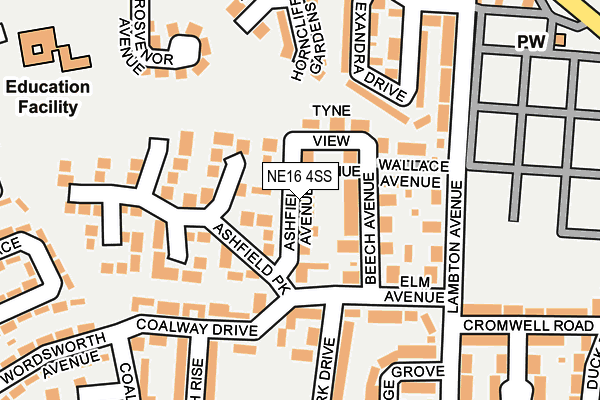 NE16 4SS map - OS OpenMap – Local (Ordnance Survey)