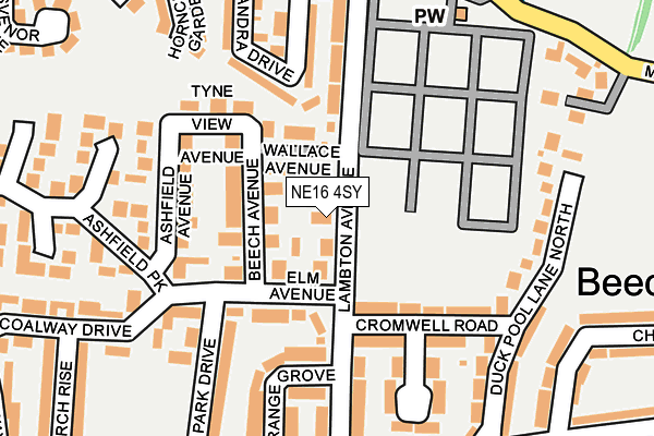 NE16 4SY map - OS OpenMap – Local (Ordnance Survey)