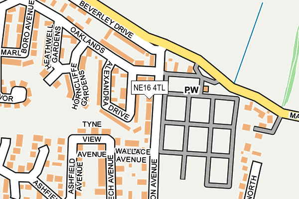 NE16 4TL map - OS OpenMap – Local (Ordnance Survey)