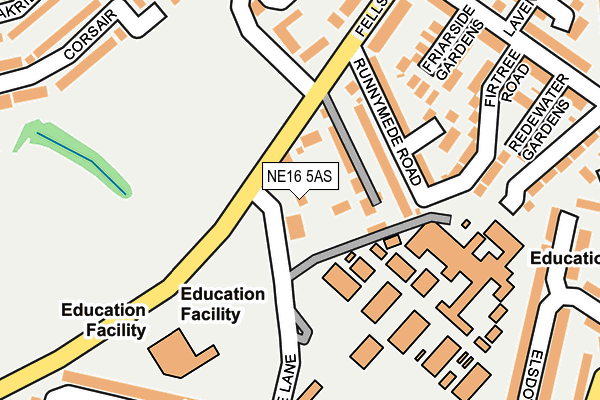 NE16 5AS map - OS OpenMap – Local (Ordnance Survey)