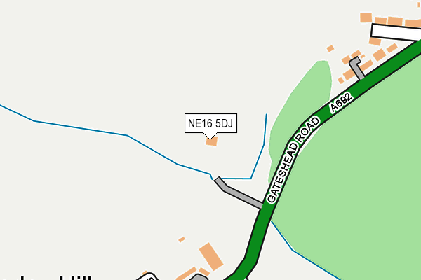 NE16 5DJ map - OS OpenMap – Local (Ordnance Survey)