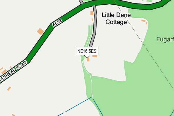 NE16 5ES map - OS OpenMap – Local (Ordnance Survey)