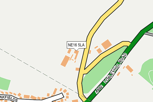 NE16 5LA map - OS OpenMap – Local (Ordnance Survey)