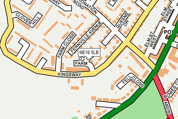NE16 5LB map - OS OpenMap – Local (Ordnance Survey)