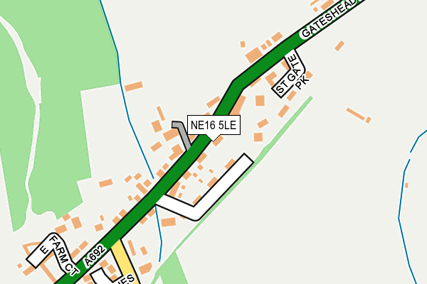 NE16 5LE map - OS OpenMap – Local (Ordnance Survey)