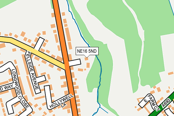 NE16 5ND map - OS OpenMap – Local (Ordnance Survey)