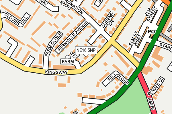 NE16 5NP map - OS OpenMap – Local (Ordnance Survey)