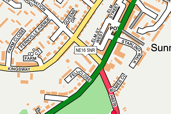 NE16 5NR map - OS OpenMap – Local (Ordnance Survey)