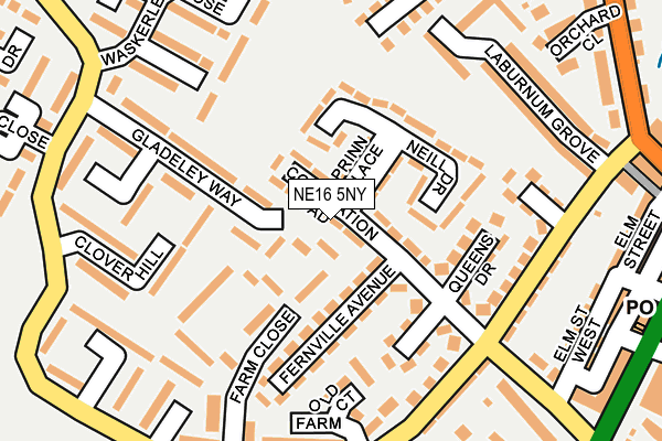 NE16 5NY map - OS OpenMap – Local (Ordnance Survey)