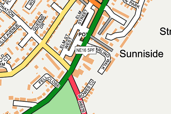 NE16 5PF map - OS OpenMap – Local (Ordnance Survey)